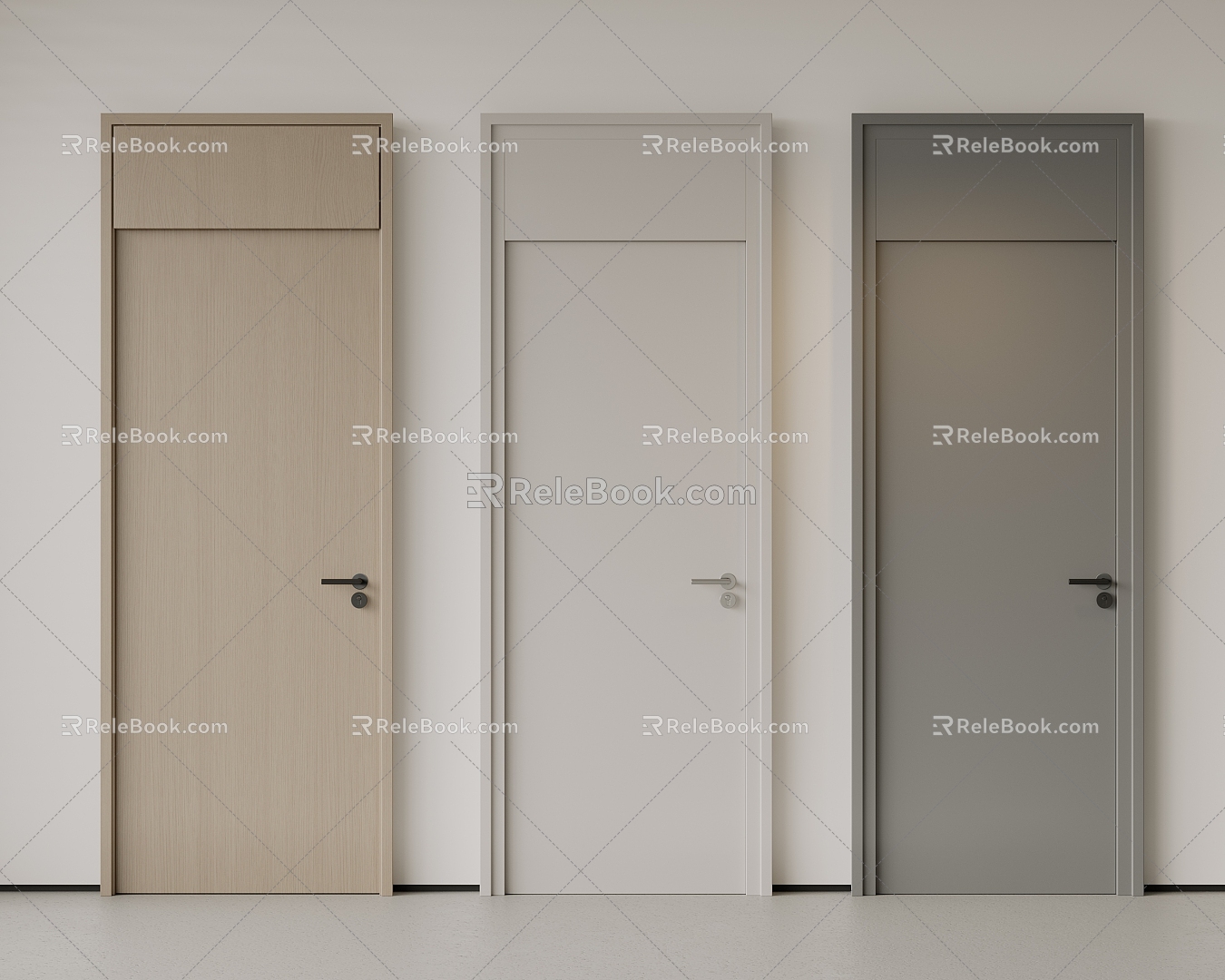 Single door bedroom door minimalist door room door kitchen and bathroom door flat door top door 3d model