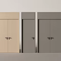 Modern Minimalist Double Doors in Light Wood and Dark Gray Home Interior Design