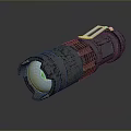 Flashlight flashlight military flashlight lighting tools tactical flashlight charging flashlight 3d model