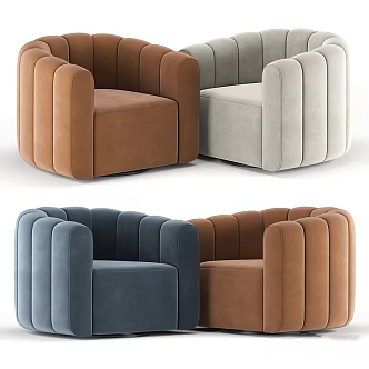 modern leisure chair armchair 3d model