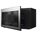 Black Stainless Steel Microwave Oven With Digital Display And Control Panel Kitchen Appliance