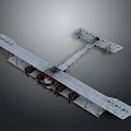 Vintage Biplane Aircraft Model Showcasing Early Aviation For Space Exploration