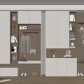 Modern Entryway Shoe Cabinet With Storage Bench Coat Rack And Shelf Organizer