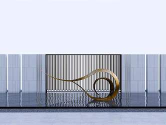 Modern Urban Sculpture Landscape Sculpture 3d model