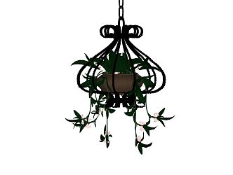 Jane European hanging basket potted hanging basket 3d model