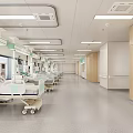 Modern Hospital Outpatient Ward Interior With Medical Beds And Equipment