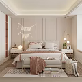 Warm Kids Room Interior Design With Bed DREAM Letter Decor Nightstand And Rug