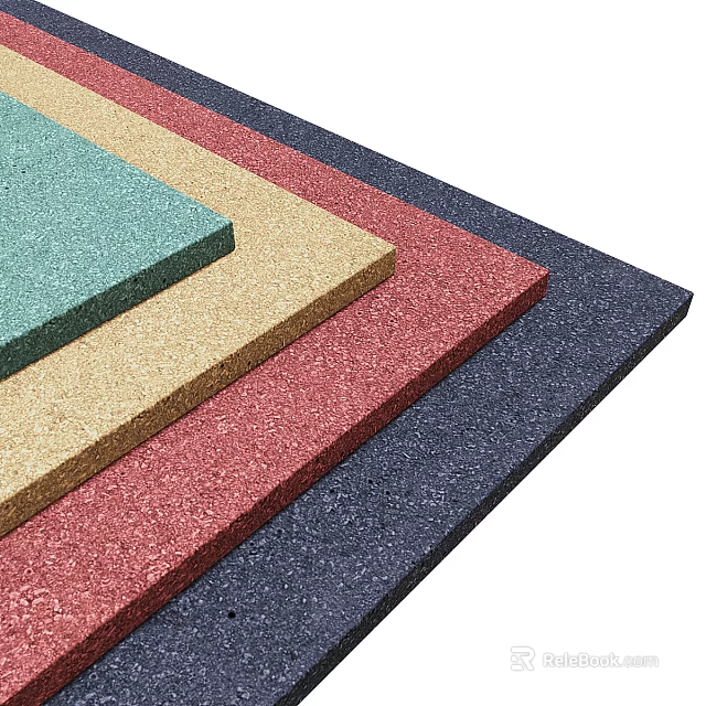 Square Rugs Stacked Display With Teal Beige Red Navy Multicolor Design For Home Decor 3d model 
