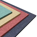 Square Rugs Stacked Display With Teal Beige Red Navy Multicolor Design For Home Decor
