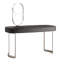 Modern Sleek Desk Design With Black Top And Metal Legs For Home Office