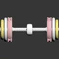 Stunning Dumbbell Shaped Jewelry Pendant With Pink Gold Silver Accents And Sparkling Diamond Details