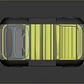 minibus minivan driverless bus school bus van box car 3d model