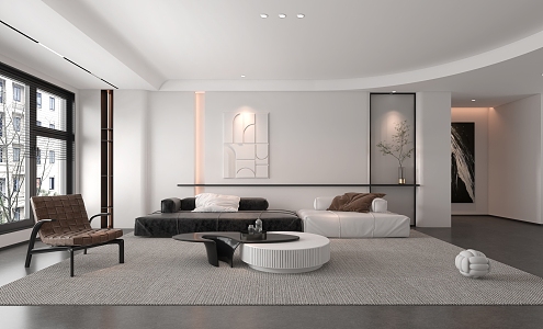 modern living room 3d model