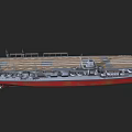 Aircraft Carrier With Long Flight Deck And Island Superstructure Naval Vessel