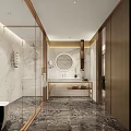 Modern Hotel Guest Room With Large Windows Comfortable Bed And Seating Area