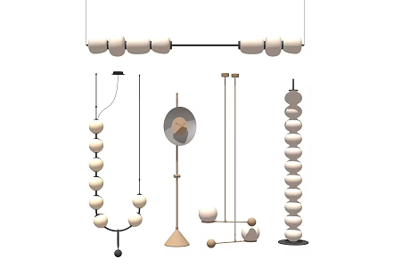 Modern Lamps Combination Metal Chandelier Art Special-Shaped Lamp Crystal Living Room Dining Room Lamps 3d model