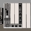 Modern Entryway Design With Vertical Slat Cabinetry Lit Shelves Shoe Storage Decor And Wooden Flooring