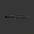 Modern Tactical Shotgun with Black Body Silver Metallic Barrel and Red Accents Detailed Design