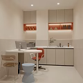 Jimmy Art Academy Modern Reception Area With Desk Shelves And Bright Lighting