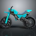 Turquoise Off Road Motorcycle With Modern Design And Black Accent Wheels