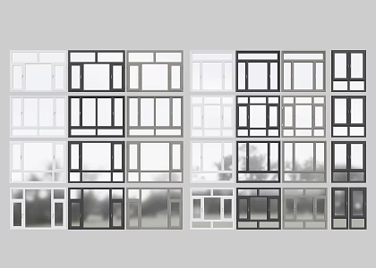 Modern window Aluminum alloy window casement window floor to ceiling window sliding window 3d model