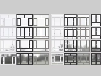 Modern window Aluminum alloy window casement window floor to ceiling window sliding window 3d model