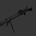 Rotary Magazine Rifle With Wooden Stock And Black Metal Tactical Design