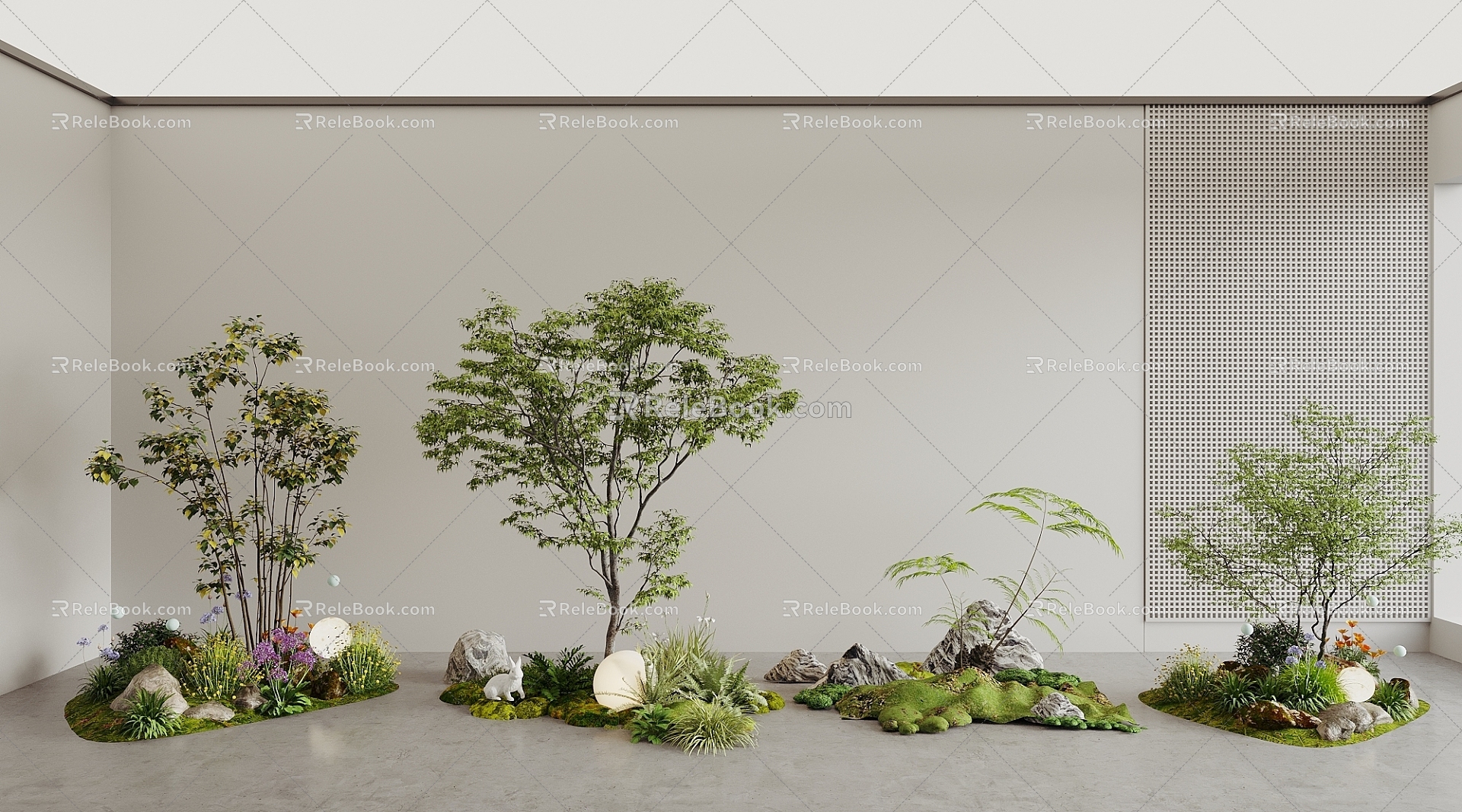 Plant landscape landscaping interior landscape landscape sketch courtyard landscape sketch landscape tree plant pile 3d model