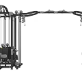 Multifunctional Fitness Equipment With Cable System Adjustable Seat And Training Arms