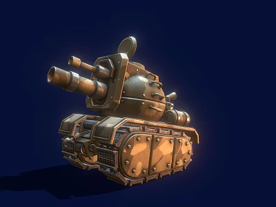 3D Rendered Military Armored Vehicle With Multiple Cannons Tracks And Metal Plating Design 3d model