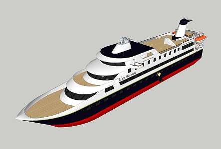 Modern Cruise Yacht 3d model