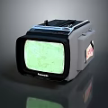 Vintage Panasonic Computer Monitor With Green Screen Display And Retro Design