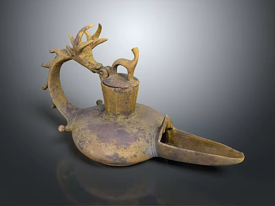Vintage Bronze Furniture Decorative Ornament with Intricate Dragon Design and Classic Style 3d model