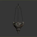 Vintage Decorative Chandelier With Hanging Chains And Ornate Design For Interior Decoration