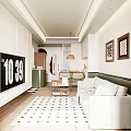 Modern Kitchen Interior With Black Cabinets Green Countertop And Orange Refrigerator