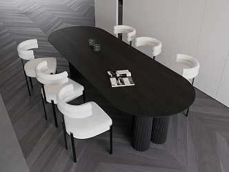 Modern Dining Table and Chair 3d model