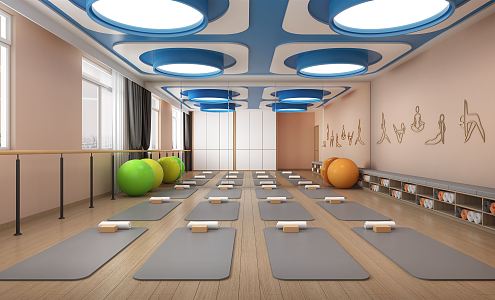 Modern Yoga Room 3d model