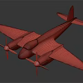 Detailed Twin Engine Fighter Plane Model With Camouflage Paint And British Roundels