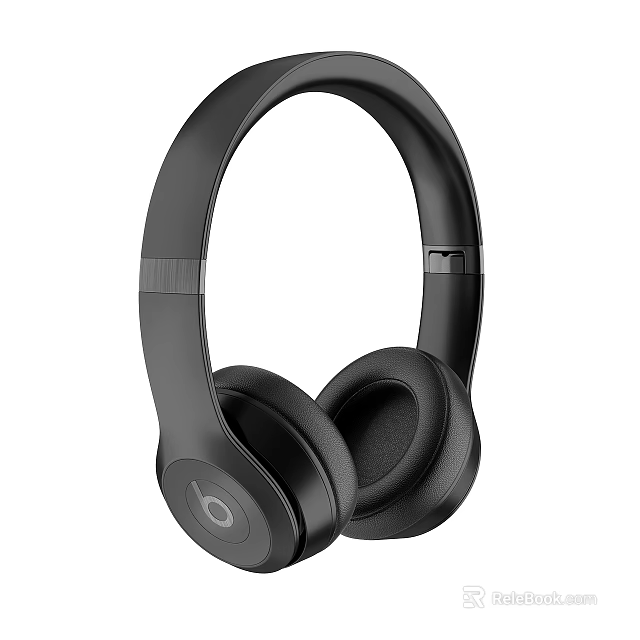 Black Over Ear Wireless Headphones With Soft Ear Cushions And Sleek Design 3d model 