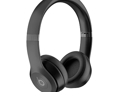 Black Over Ear Wireless Headphones With Soft Ear Cushions And Sleek Design 3d model