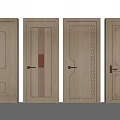 Various Design Wooden Hinged Doors With Decorative Patterns For Interior 3d model