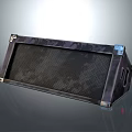 Professional Commercial Sound Equipment With Black Mesh Grille And Metal Corners