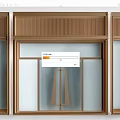 Modern Wooden Entrance Door Design With Glass Panels And Vertical Slats Frame