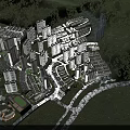 Aerial Planning of Modern Residential Complex With High Rise Buildings and Green Spaces