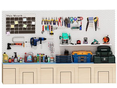 Tools Hardware Tools Industrial Equipment Repair Workbench Tool Combination 3d model