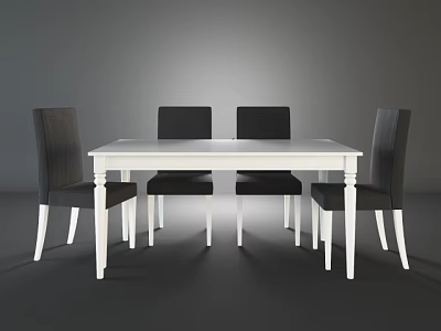 Dining table and chair combination 3d model