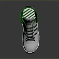 Adidas White High Top Sneakers With Green Accents Black Details And Three Stripes Logo