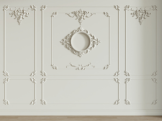 European style wall panel carved wall panel 3d model