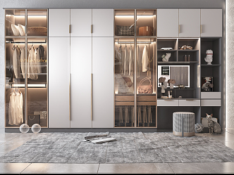 Light Luxury Wardrobe 3d model