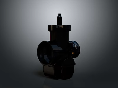 Modern Black Lighting Fixture Set with Minimalist Design and Compact Structure 3d model